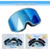 EXP VISION Ski/Snowboard Goggles for Men Women, OTG Snow Goggles Anti Fog UV Protection(Grey Frame Dream Blue)