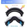 EXP VISION Snowboard Ski Goggles Men Women Youth, Anti Fog OTG Winter Snow Goggles Spherical Detachable Lens(Silver)