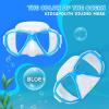 Kids Diving Mask 180° Anti-Fog Swim Mask, Tempered Glass Child Swim Goggles with Nose Cover Anti-Leak Kids Swim Goggles 4-14 Boys Girls for Diving, Snorkeling, Swimming(Blue)