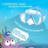 Kids Diving Mask 180° Anti-Fog Swim Mask, Tempered Glass Child Swim Goggles with Nose Cover Anti-Leak Kids Swim Goggles 4-14 Boys Girls for Diving, Snorkeling, Swimming(Red+Blue 2PCS)