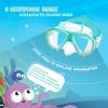 Kids Diving Mask 180° Anti-Fog Swim Mask, Tempered Glass Child Swim Goggles with Nose Cover Anti-Leak Kids Swim Goggles 4-14 Boys Girls for Diving, Snorkeling, Swimming(Aqua)