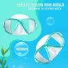Kids Diving Mask 180° Anti-Fog Swim Mask, Tempered Glass Child Swim Goggles with Nose Cover Anti-Leak Kids Swim Goggles 4-14 Boys Girls for Diving, Snorkeling, Swimming(Aqua)