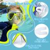 Kids Diving Mask 180° Anti-Fog Swim Mask, Tempered Glass Child Swim Goggles with Nose Cover Anti-Leak Kids Swim Goggles 4-14 Boys Girls for Diving, Snorkeling, Swimming(Yellow)
