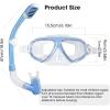 Kids Swim Mask, 180° Panoramic Child Diving Mask Anti-Fog Kids Swim Goggles with Nose Cover for Swimming, Diving, Snorkeling for Boys and Girls Age 4-14(Blue Set)