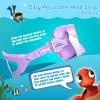 Kids Swim Mask 180° Snorkel Diving Mask, Anti-Fog Child Swim Goggles with Nose Cover No-Leak Swimming Goggles Anti-Shattered Lens for Youth 4-15(Purple+Blue 2pcs)