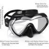 Scuba Diving Mask Anti-Fog Panoramic Snorkel Goggles, Adult Mirror Swim Mask Single Lens Swim Goggles wIith Nose Cover for Diving, Snorkeling, Swimming(Black)