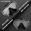 Scuba Diving Mask Anti-Fog Panoramic Snorkel Goggles, Adult Mirror Swim Mask Single Lens Swim Goggles wIith Nose Cover for Diving, Snorkeling, Swimming(Black)