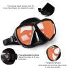 Snorkel Diving Mask Panoramic HD Swim Mask, Anti-Fog Scuba Diving Goggles,Tempered Glass Dive Mask Adult Youth Swim Goggles with Nose Cover for Diving, Snorkeling, Swimming(Black)