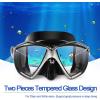 Snorkel Diving Mask Panoramic HD Swim Mask, Anti-Fog Scuba Diving Goggles,Tempered Glass Dive Mask Adult Youth Swim Goggles with Nose Cover for Diving, Snorkeling, Swimming(Black 2 Pack)