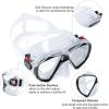 Snorkel Diving Mask Panoramic HD Swim Mask, Anti-Fog Scuba Diving Goggles,Tempered Glass Dive Mask Adult Youth Swim Goggles with Nose Cover for Diving, Snorkeling, Swimming(Clear Black)