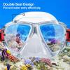 Snorkel Diving Mask Panoramic HD Swim Mask, Anti-Fog Scuba Diving Goggles,Tempered Glass Dive Mask Adult Youth Swim Goggles with Nose Cover for Diving, Snorkeling, Swimming(Clear Black)