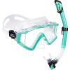 Adult Pano 3 Scuba Diving Mask, Tempered Glass Snorkel Mask Anti-Fog Swim Mask No Leakage Swim Goggles with Nose Cover Snorkeling Gear for Snorkeling, Freediving, Swimming(Aqua Set)