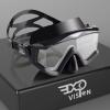 Adult Pano 3 Scuba Diving Mask, Tempered Glass Snorkel Mask Anti-Fog Swim Mask No Leakage Swim Goggles with Nose Cover Snorkeling Gear for Snorkeling, Freediving, Swimming(Matte Black)