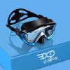 Adult Pano 3 Scuba Diving Mask, Tempered Glass Snorkel Mask Anti-Fog Swim Mask No Leakage Swim Goggles with Nose Cover Snorkeling Gear for Snorkeling, Freediving, Swimming(Blue)