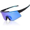 EXP VISION Polarized Cycling Glasses, UV 400 Sports Sunglasses Biking Goggles Running Hiking Golf Fishing Driving(Dark Blue)