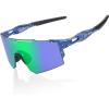 EXP VISION Polarized Cycling Glasses, UV 400 Sports Sunglasses Biking Goggles Running Hiking Golf Fishing Driving(Green)