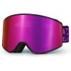 EXP VISION Ski/Snowboard Goggles Parent-child Snow Goggles Over Glasses for Men, Women Youth Kids(Adult Ski Goggles-burgundy)
