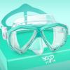 Kids Diving Mask 180° Anti-Fog Swim Mask, Tempered Glass Child Swim Goggles with Nose Cover Anti-Leak Kids Swim Goggles 4-14 Boys Girls for Diving, Snorkeling, Swimming(Aqua)