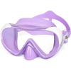 Kids Swim Mask 180° Snorkel Diving Mask, Anti-Fog Child Swim Goggles with Nose Cover No-Leak Swimming Goggles Anti-Shattered Lens for Youth 4-15(Amethyst)