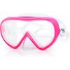 Kids Swim Mask 180° Snorkel Diving Mask, Anti-Fog Child Swim Goggles with Nose Cover No-Leak Swimming Goggles Anti-Shattered Lens for Youth 4-15(Bright Pink)