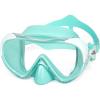 Kids Swim Mask 180° Snorkel Diving Mask, Anti-Fog Child Swim Goggles with Nose Cover No-Leak Swimming Goggles Anti-Shattered Lens for Youth 4-15(Mint Green)