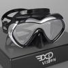 Scuba Diving Mask Anti-Fog Panoramic Snorkel Goggles, Adult Mirror Swim Mask Single Lens Swim Goggles wIith Nose Cover for Diving, Snorkeling, Swimming(Black)