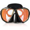 Snorkel Diving Mask Panoramic HD Swim Mask, Anti-Fog Scuba Diving Goggles,Tempered Glass Dive Mask Adult Youth Swim Goggles with Nose Cover for Diving, Snorkeling, Swimming(Black)