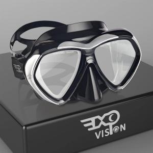 Adult Scuba Diving Mask, Anti-Fog Snorkel Goggles Tempered Glass Swim Mask Goggles with Nose Cover Professional Snorkeling Gear for Diving Snorkeling(Black)