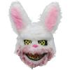 EXP VISION Halloween Spooky Plush Mask, Bloody Creepy Animal Head Mask, Horror Costume Play Party, Haunted House(Abunny)