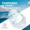 Scuba Diving Mask for Adults – Anti-Fog Swim Mask Wide View Swimming Goggles with Nose Cover Professional Snorkeling Goggles Gear Tempered Glass Lens with Fabric Strap for Men Women(Aqua)
