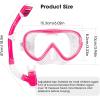 2PCS Kids Snorkeling Set Panoramic Snorkel Mask, Anti-Fog Youth Scuba Diving Mask Anti-Leak Dry Top Snorkel, Tempered Glass Swim Mask Professional Child Snorkeling Gear