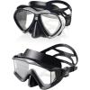 2 PCS Scuba Diving Mask Set, Pano 2 and 3 Window Snorkel mask Goggles Set, Professional Snorkeling Gear for Snorkeling Freediving Swimming