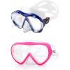 2PCS Kids and Adult Diving Mask Snorkeling Gear, Adult Scuba Dive Mask, Silicone Kids Swim Goggles with Nose Cover for Snorkeling Scuba Free Diving Spearfishing