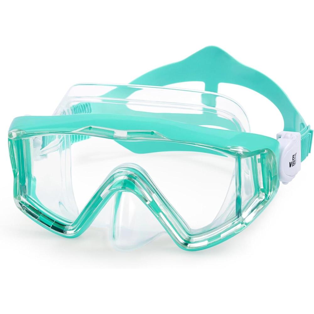 image180 Panoramic Kids Swim Goggles Pano 3 Kids Diving Mask AntiFog ampLeakProof Child Swim Mask Unbreakable PC Lens Kids Goggles with Nose Cover for Boys amp Girls Age 414Aqua