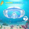 180° Panoramic Kids Swim Goggles – Pano 3 Kids Diving Mask, Anti-Fog &Leak-Proof Child Swim Mask Unbreakable PC Lens Kids Goggles with Nose Cover for Boys & Girls (Age 4-14)(Blue)