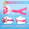 180° Panoramic Kids Swim Goggles – Pano 3 Kids Diving Mask, Anti-Fog &Leak-Proof Child Swim Mask Unbreakable PC Lens Kids Goggles with Nose Cover for Boys & Girls (Age 4-14)(Bright Pink)