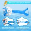 180° Panoramic Kids Swim Goggles – Pano 3 Kids Diving Mask, Anti-Fog &Leak-Proof Child Swim Mask Unbreakable PC Lens Kids Goggles with Nose Cover for Boys & Girls (Age 4-14)(Blue)