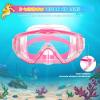 180° Panoramic Kids Swim Goggles – Pano 3 Kids Diving Mask, Anti-Fog &Leak-Proof Child Swim Mask Unbreakable PC Lens Kids Goggles with Nose Cover for Boys & Girls (Age 4-14)(Bright Pink)