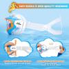 180° Panoramic Kids Swim Goggles – Pano 3 Kids Diving Mask, Anti-Fog &Leak-Proof Child Swim Mask Unbreakable PC Lens Kids Goggles with Nose Cover for Boys & Girls (Age 4-14)(Orange/Blue)