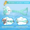 180° Panoramic Kids Swim Goggles – Pano 3 Kids Diving Mask, Anti-Fog &Leak-Proof Child Swim Mask Unbreakable PC Lens Kids Goggles with Nose Cover for Boys & Girls (Age 4-14)(Aqua)