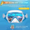 180° Panoramic Kids Swim Goggles – Pano 3 Kids Diving Mask, Anti-Fog &Leak-Proof Child Swim Mask Unbreakable PC Lens Kids Goggles with Nose Cover for Boys & Girls (Age 4-14)(Orange/Blue)