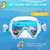 180° Panoramic Kids Swim Goggles – Pano 3 Kids Diving Mask, Anti-Fog &Leak-Proof Child Swim Mask Unbreakable PC Lens Kids Goggles with Nose Cover for Boys & Girls (Age 4-14)(Blue)
