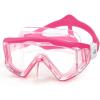 180° Panoramic Kids Swim Goggles – Pano 3 Kids Diving Mask, Anti-Fog &Leak-Proof Child Swim Mask Unbreakable PC Lens Kids Goggles with Nose Cover for Boys & Girls (Age 4-14)(Bright Pink)