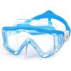 180° Panoramic Kids Swim Goggles – Pano 3 Kids Diving Mask, Anti-Fog &Leak-Proof Child Swim Mask Unbreakable PC Lens Kids Goggles with Nose Cover for Boys & Girls (Age 4-14)(Blue)