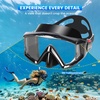 2 Pack Snorkel Mask for Adults – 180° Panoramic View, Anti-Fog Shatterproof PC Lens, Dry Snorkel Set for Diving, Swimming & Travel(Black+Blue)